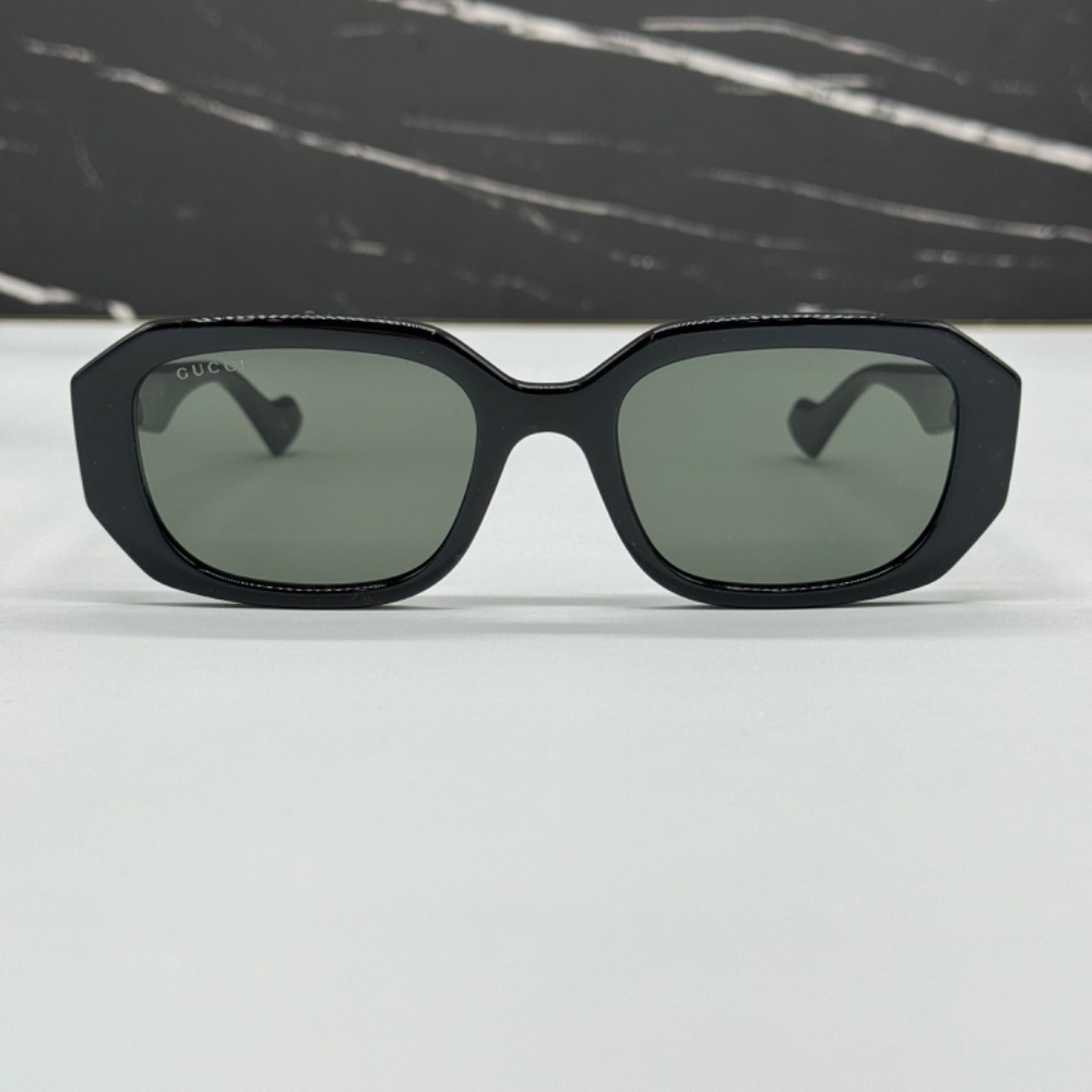 NEW GG1535S 001 GUCCI BLACK GREY GEOMETRIC WOMEN SUNGLASSES GUCCI - Picture 4 of 12